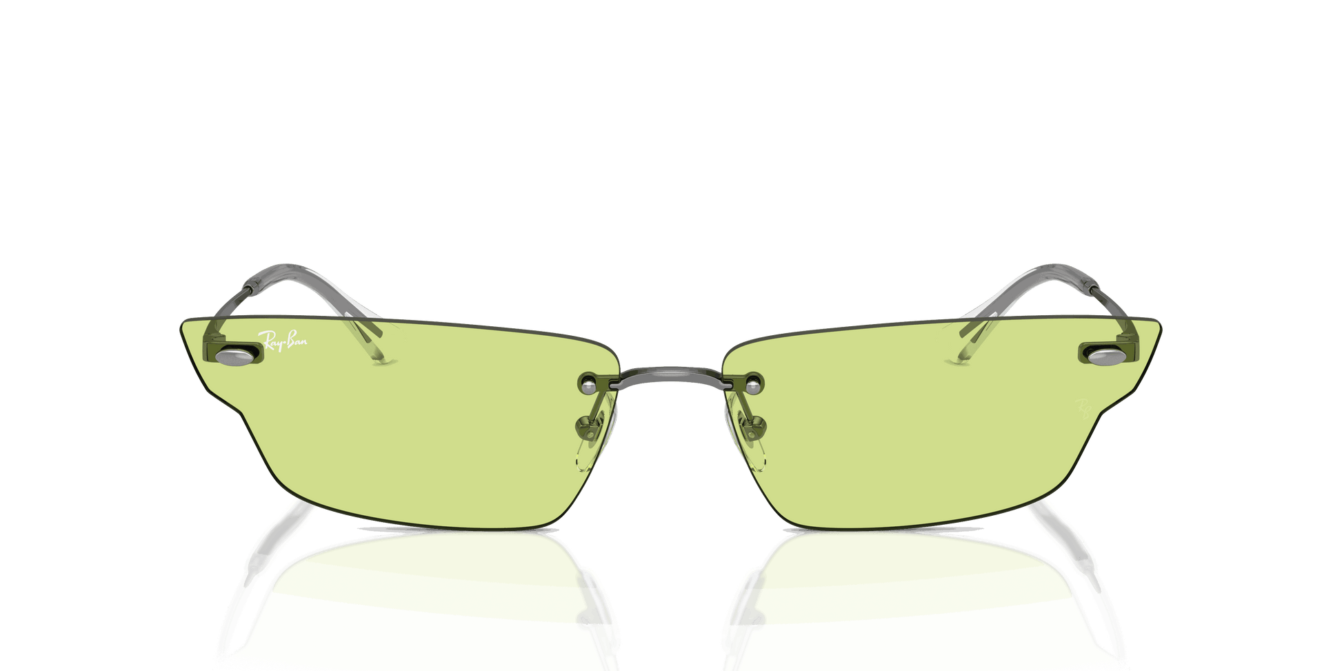 [Green Lenses, Polished Gunmetal Frame]