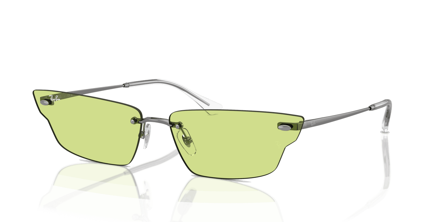 [Green Lenses, Polished Gunmetal Frame]