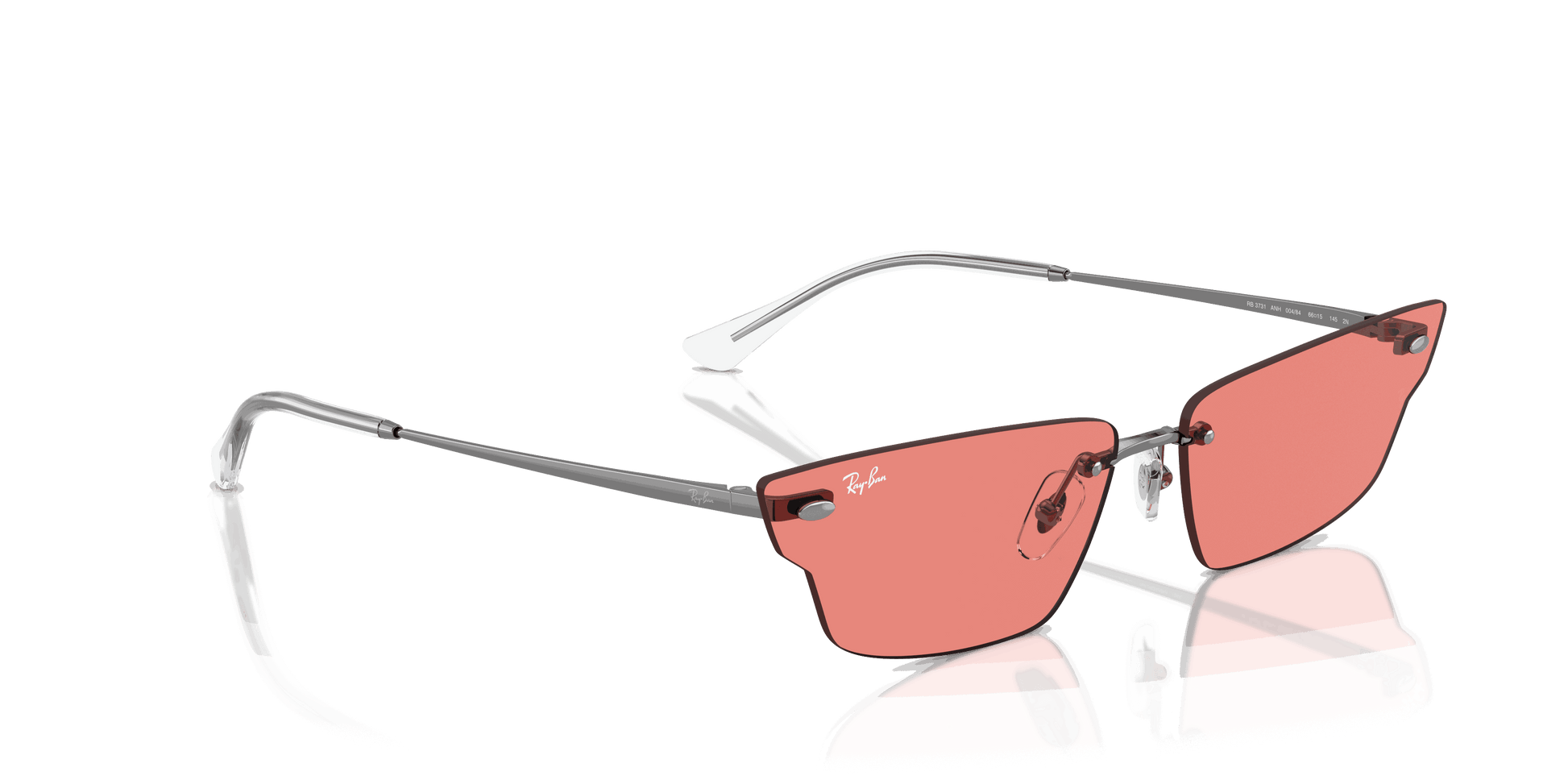 [Pink Lenses, Polished Gunmetal Frame]