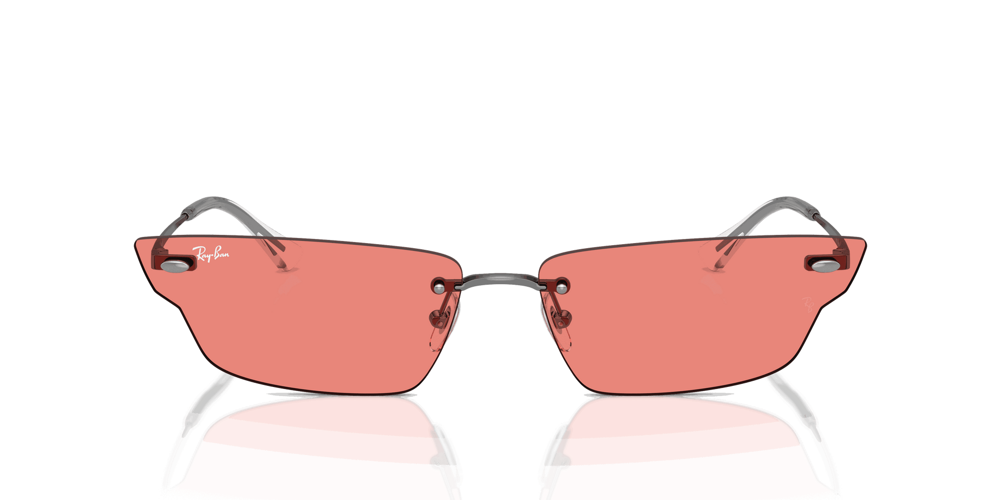 [Pink Lenses, Polished Gunmetal Frame]