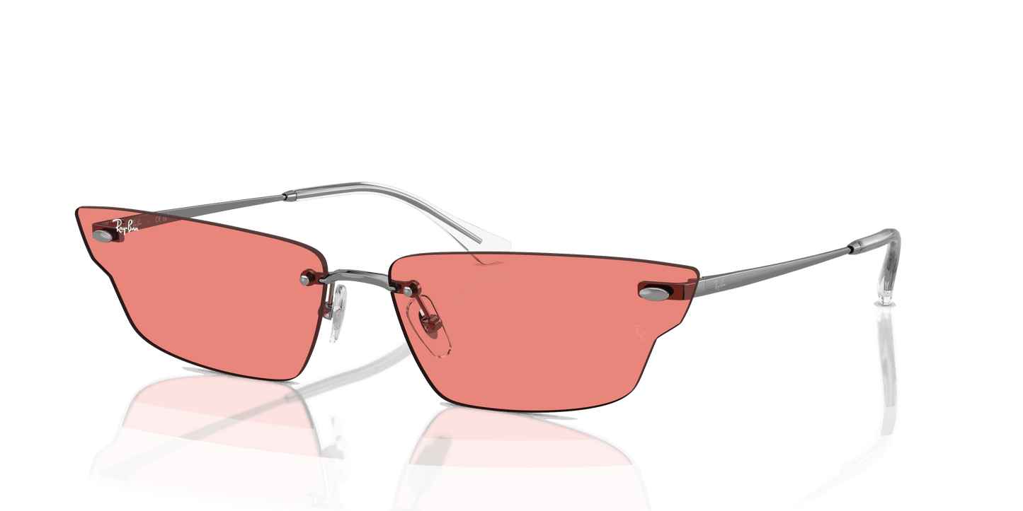 [Pink Lenses, Polished Gunmetal Frame]