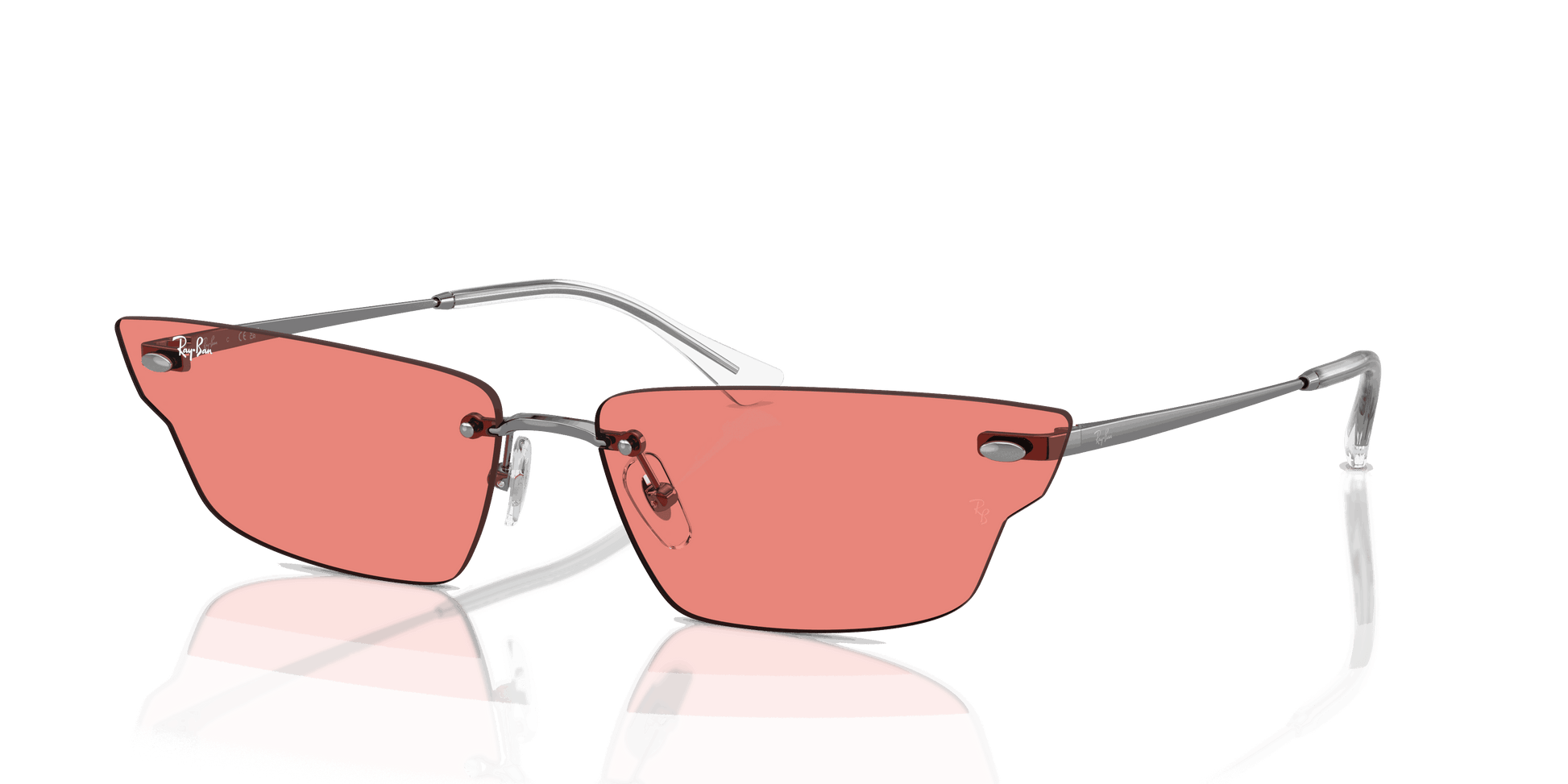 [Pink Lenses, Polished Gunmetal Frame]