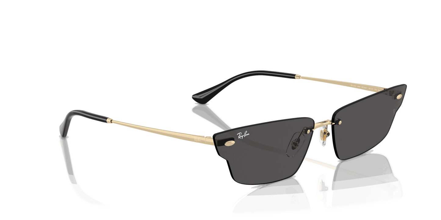 [Dark Grey Lenses, Polished Light Gold Frame]