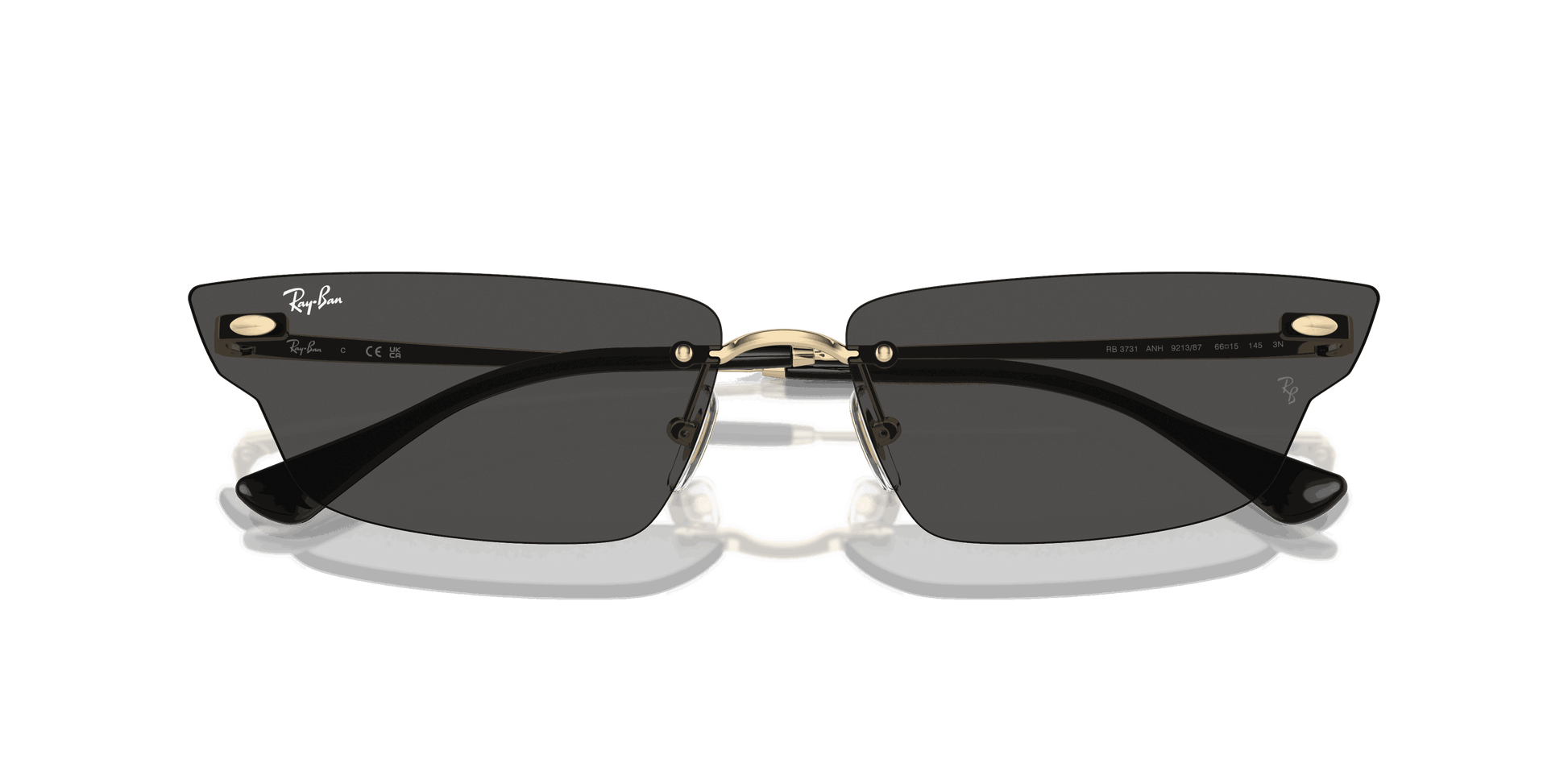 [Dark Grey Lenses, Polished Light Gold Frame]