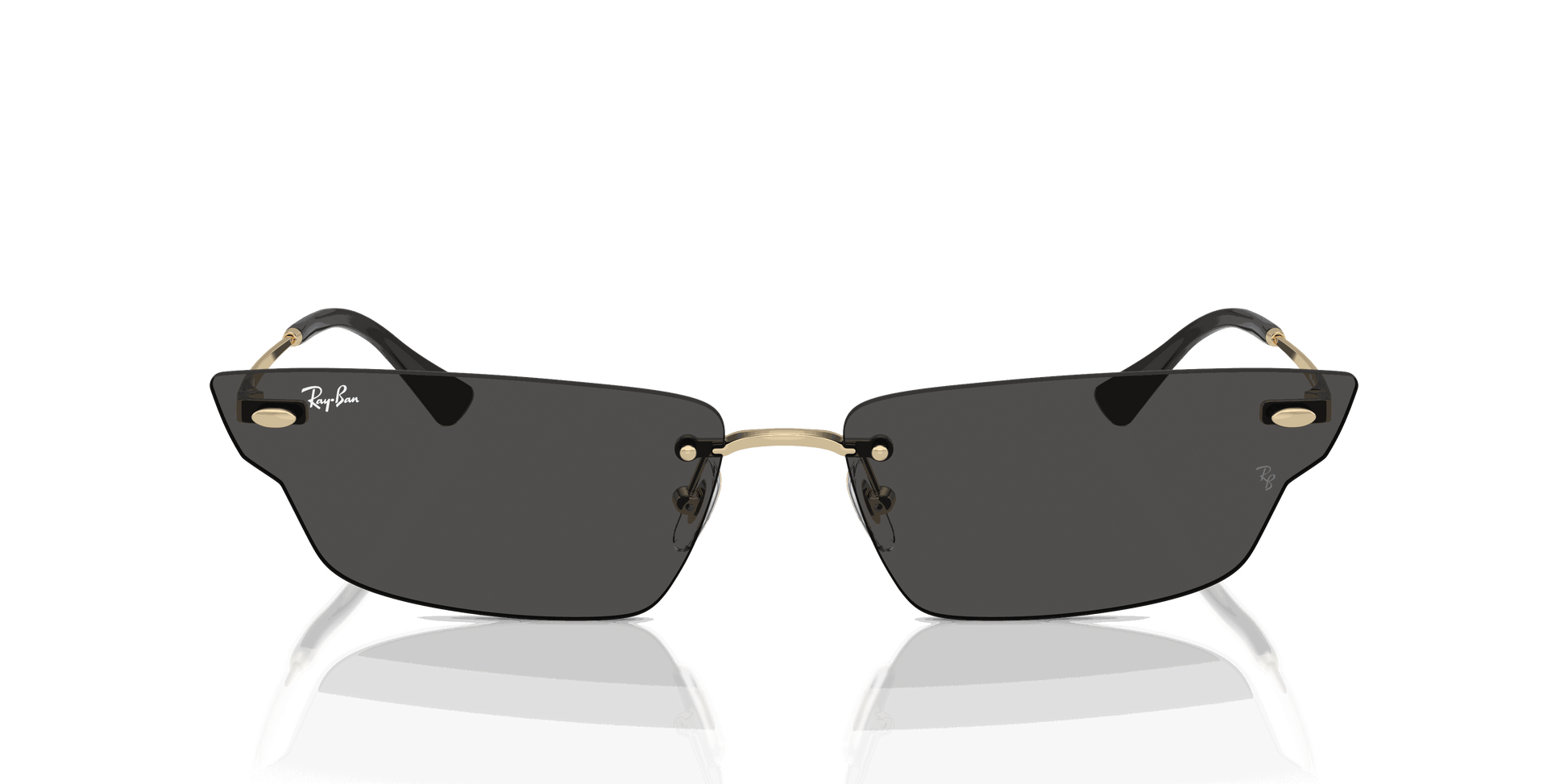 [Dark Grey Lenses, Polished Light Gold Frame]