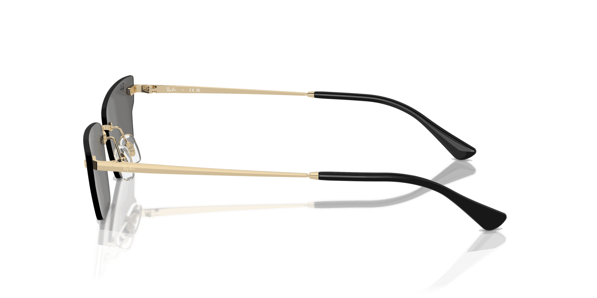 [Dark Grey Lenses, Polished Light Gold Frame]