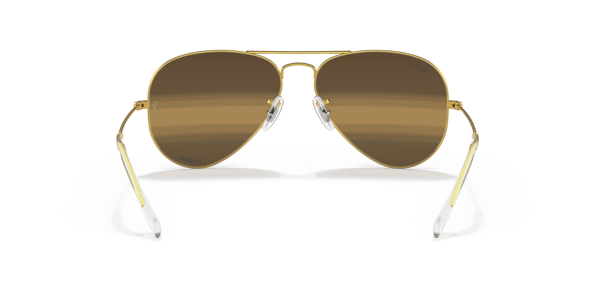 [Silver/Brown Lenses, Polished Gold Frame]