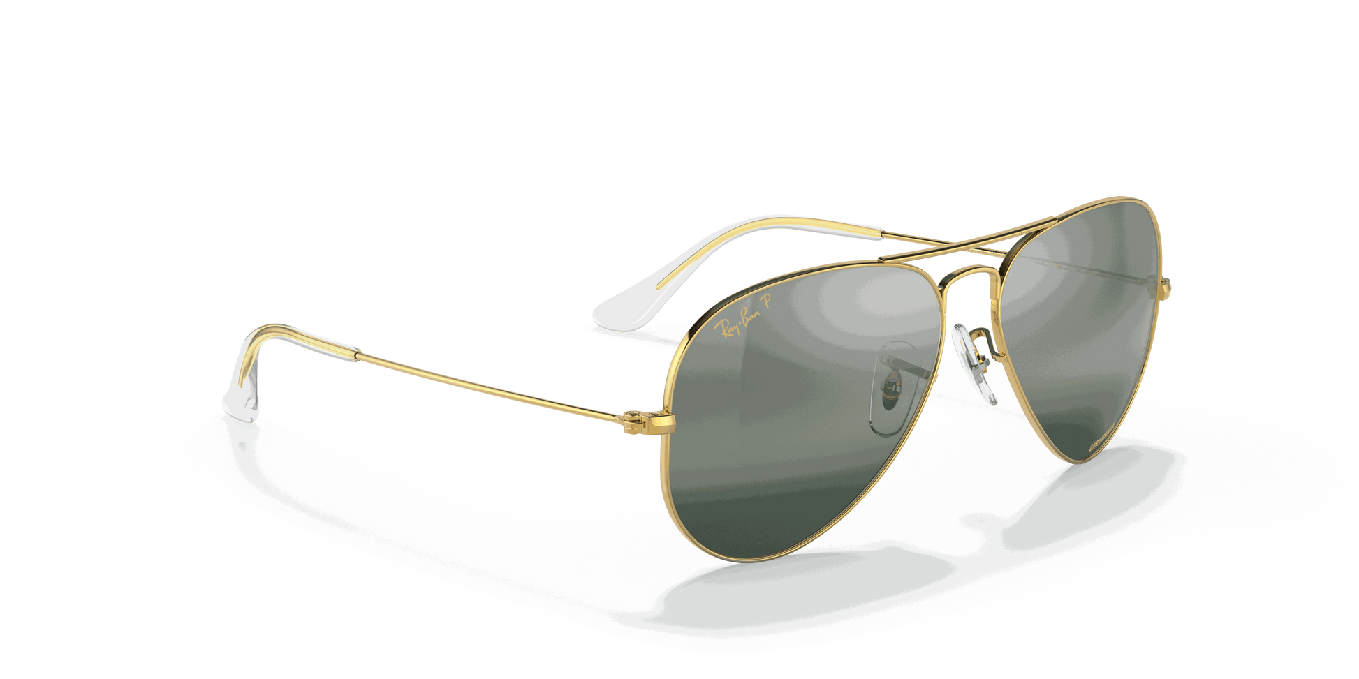 [Silver/Blue Lenses, Polished Gold Frame]