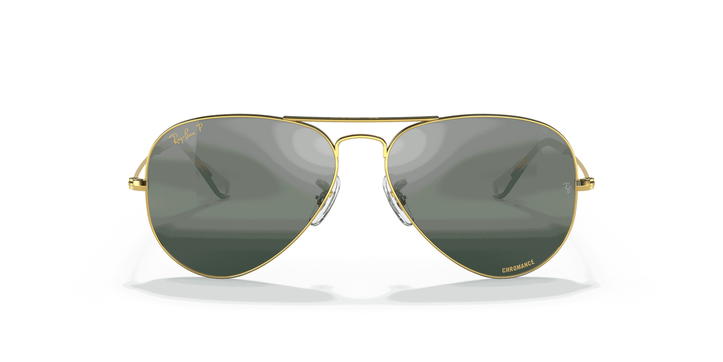 [Silver/Blue Lenses, Polished Gold Frame]