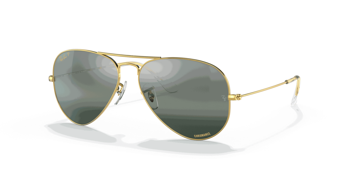 [Silver/Blue Lenses, Polished Gold Frame]