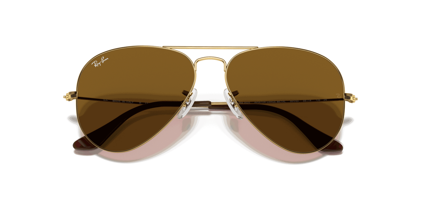 [B-15 Brown Lenses, Polished Arista Gold Frame]