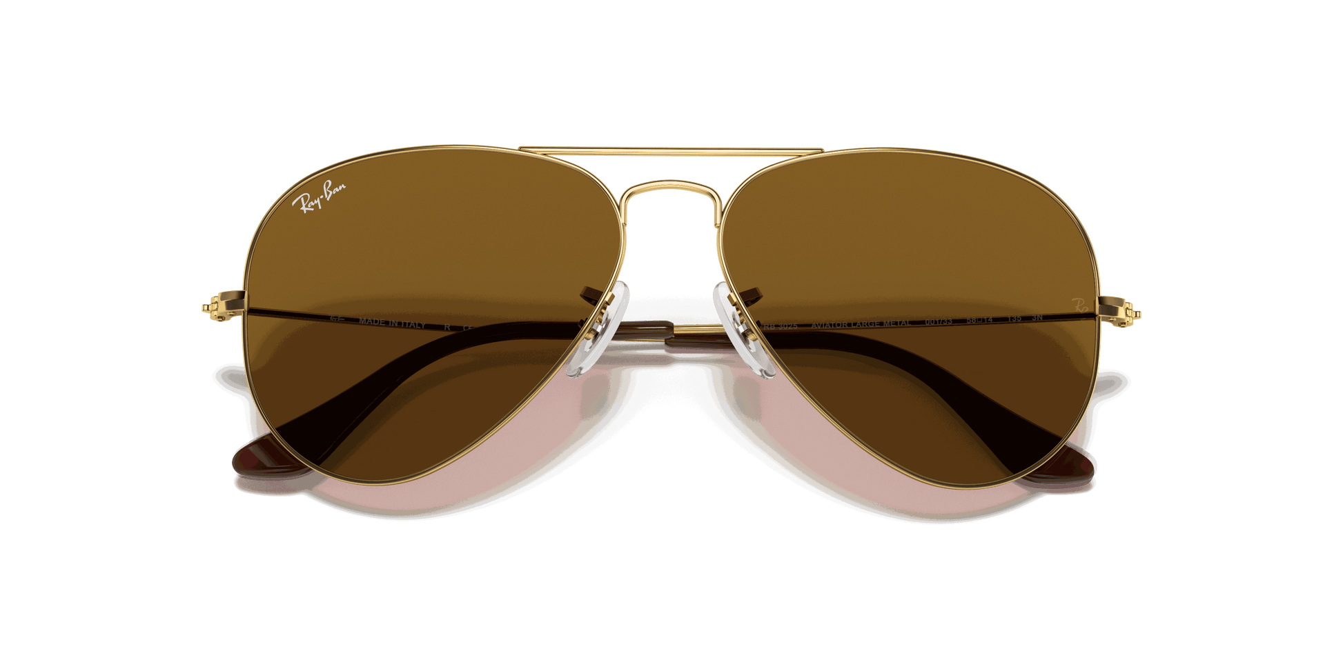 [B-15 Brown Lenses, Polished Arista Gold Frame]