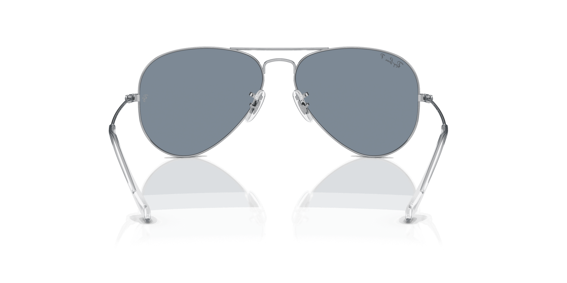 [Blue Lenses, Polished Silver Frame]