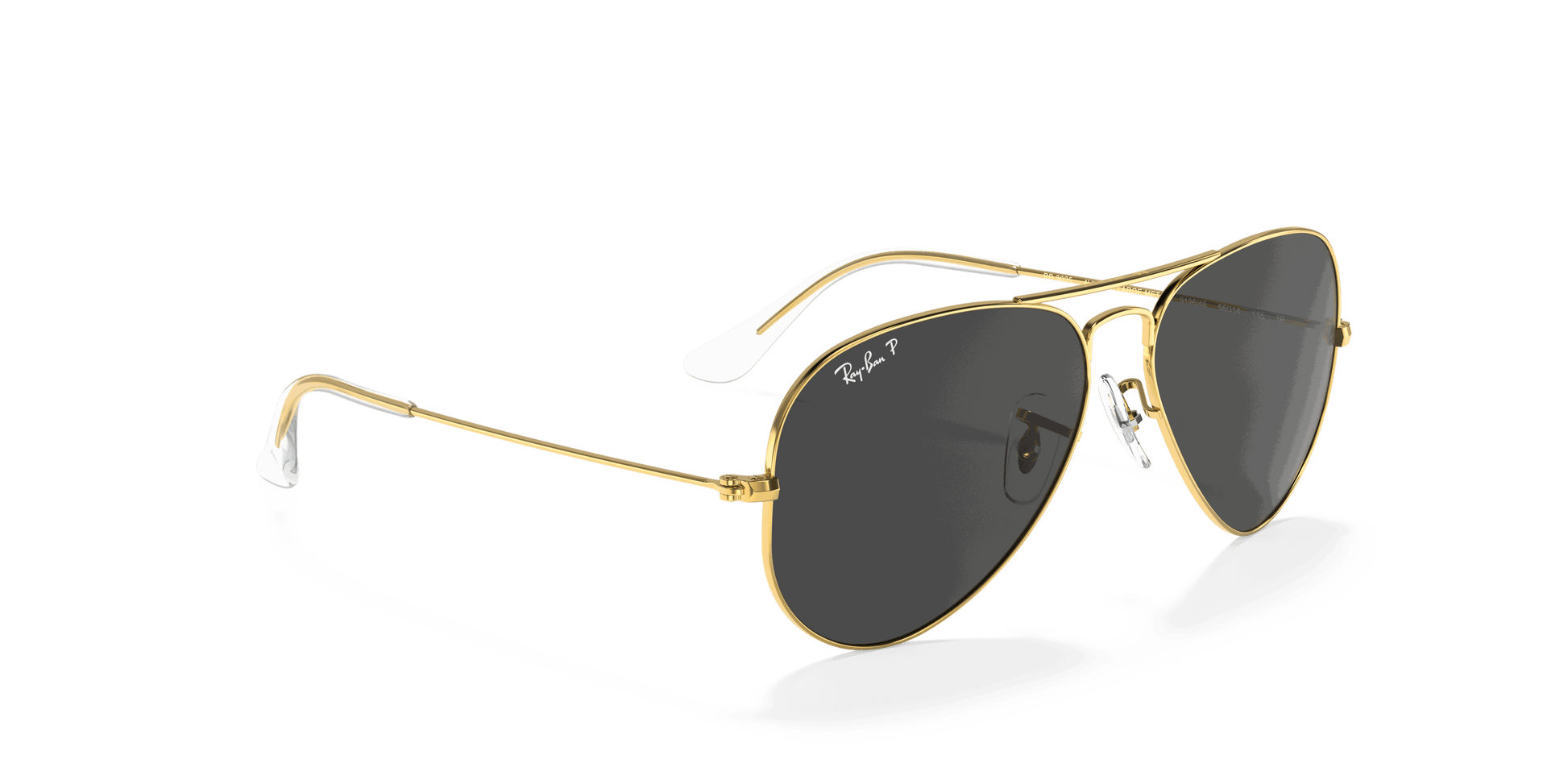 [Black Lenses, Polished Gold Frame]