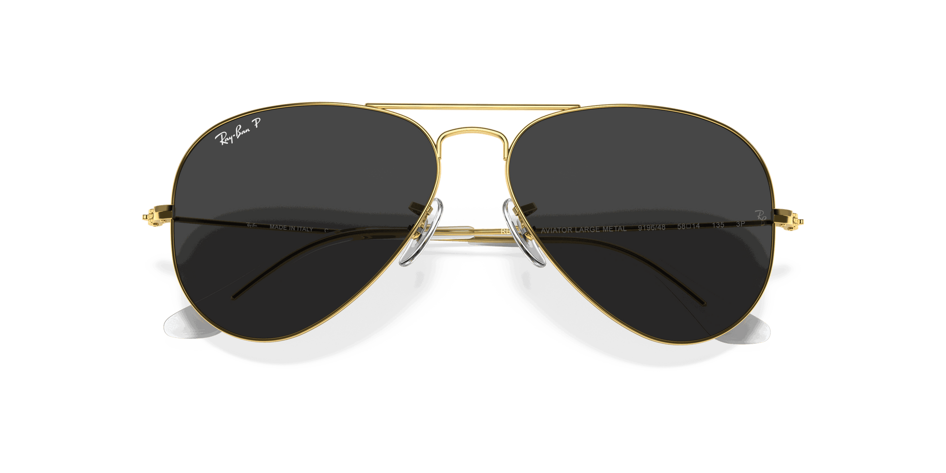 [Black Lenses, Polished Gold Frame]
