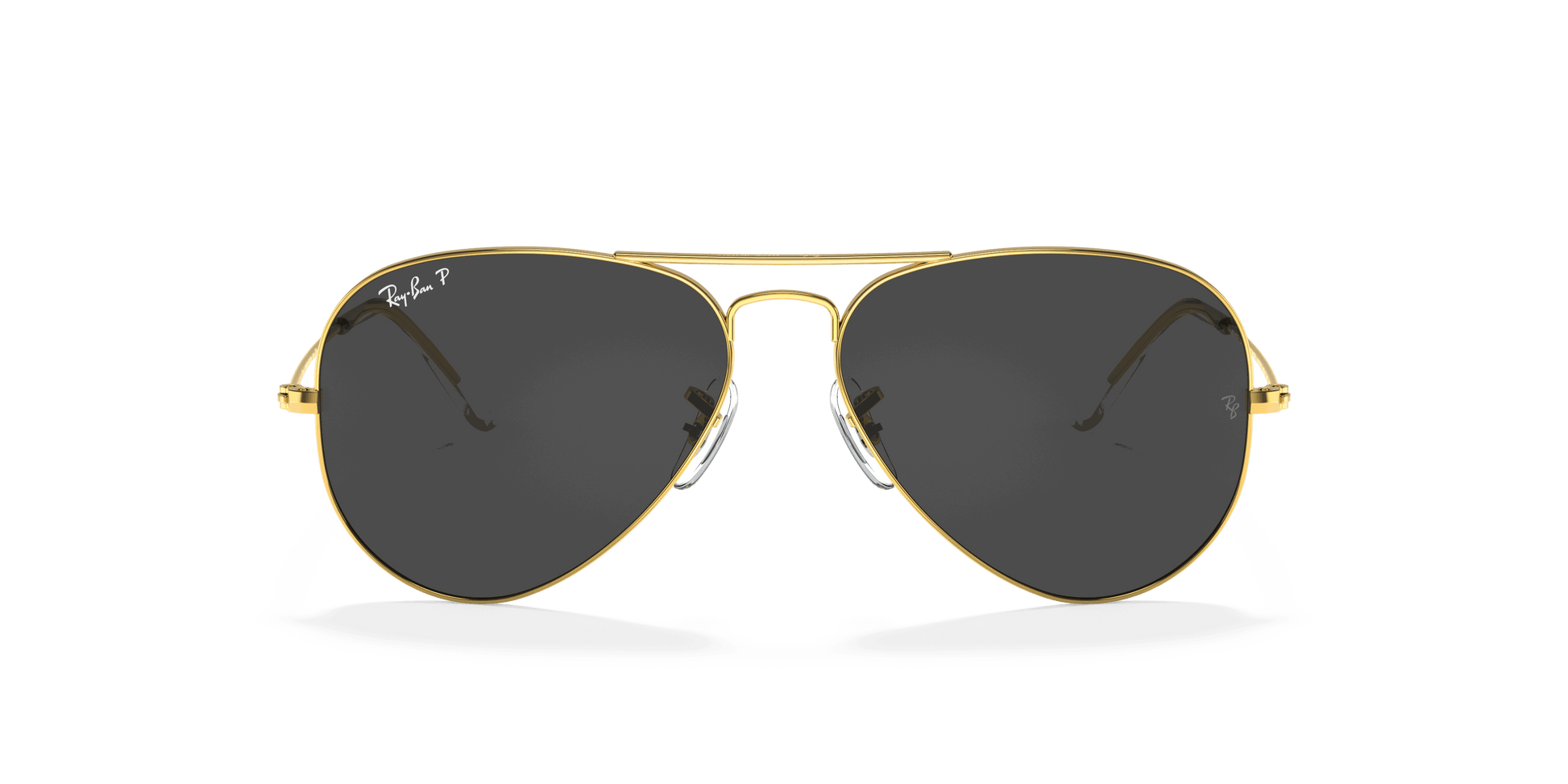 [Black Lenses, Polished Gold Frame]