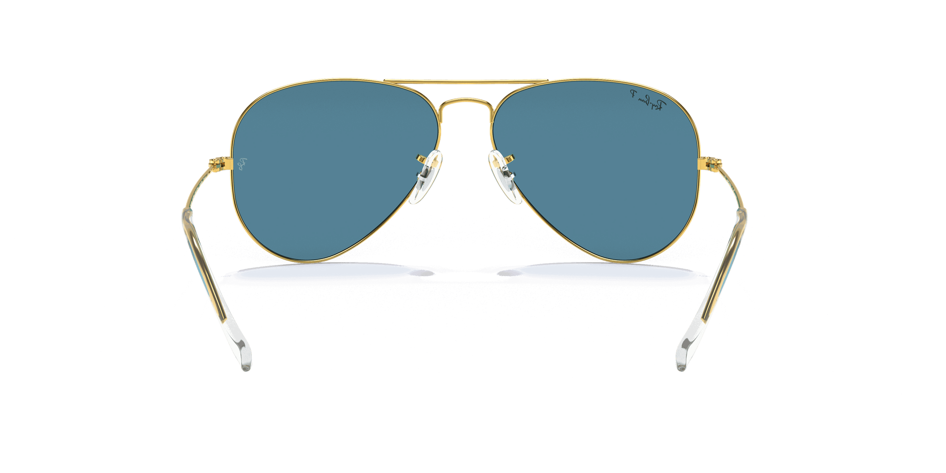 [Blue Lenses, Polished Gold Frame]