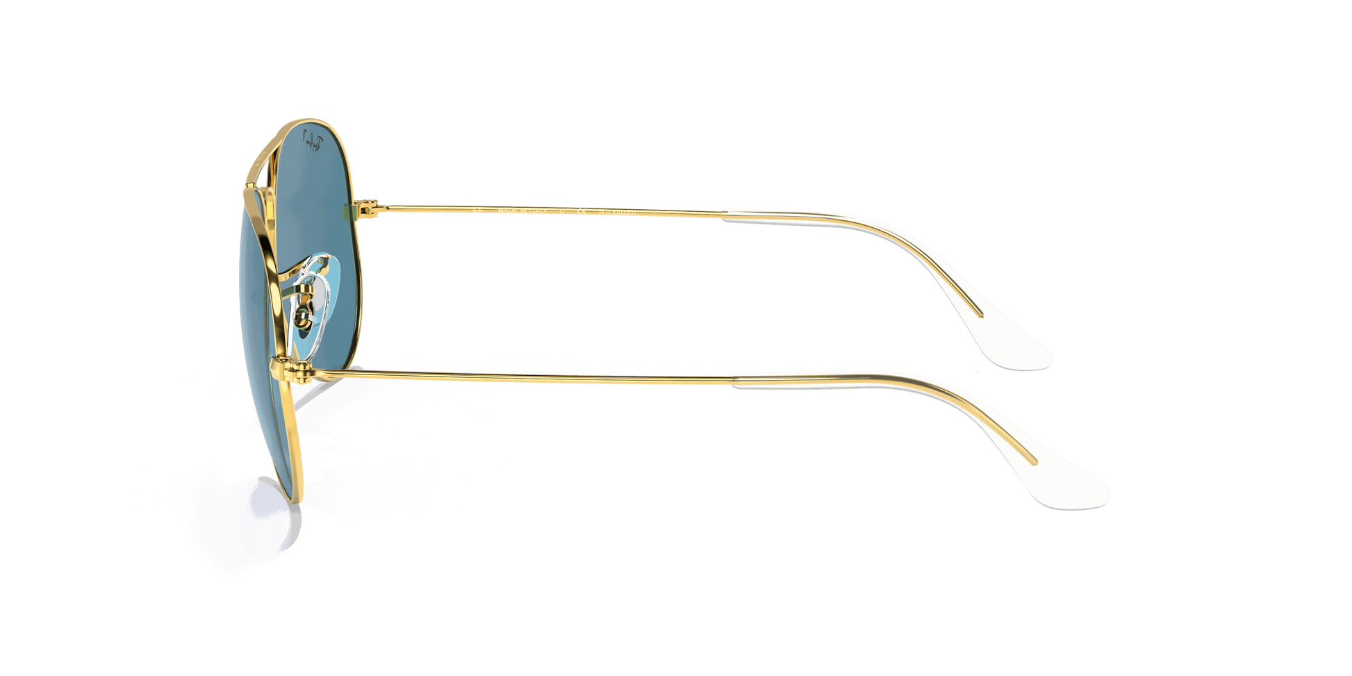 [Blue Lenses, Polished Gold Frame]