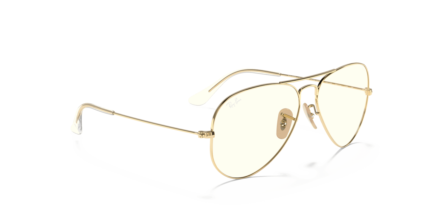 [Clear Grey Lenses, Polished Arista Gold Frame]