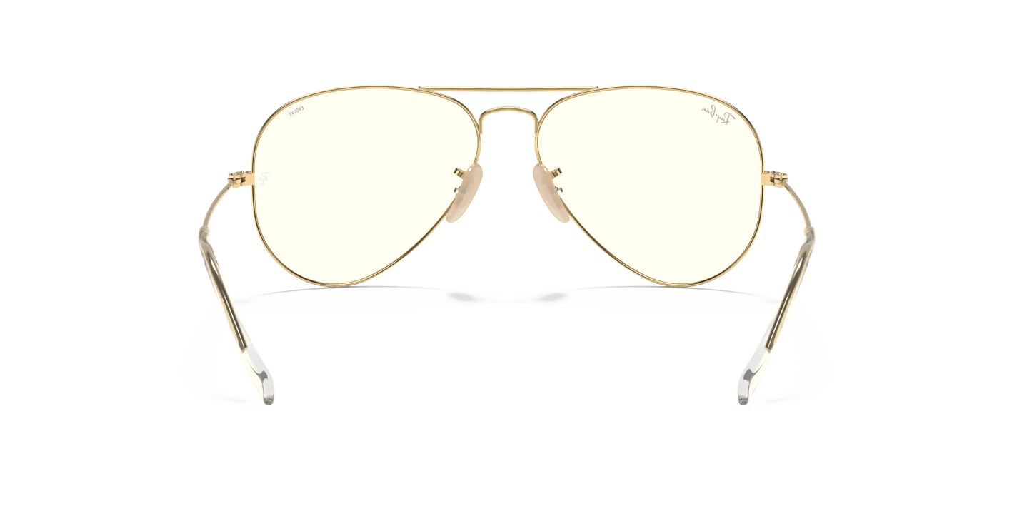 [Clear Grey Lenses, Polished Arista Gold Frame]