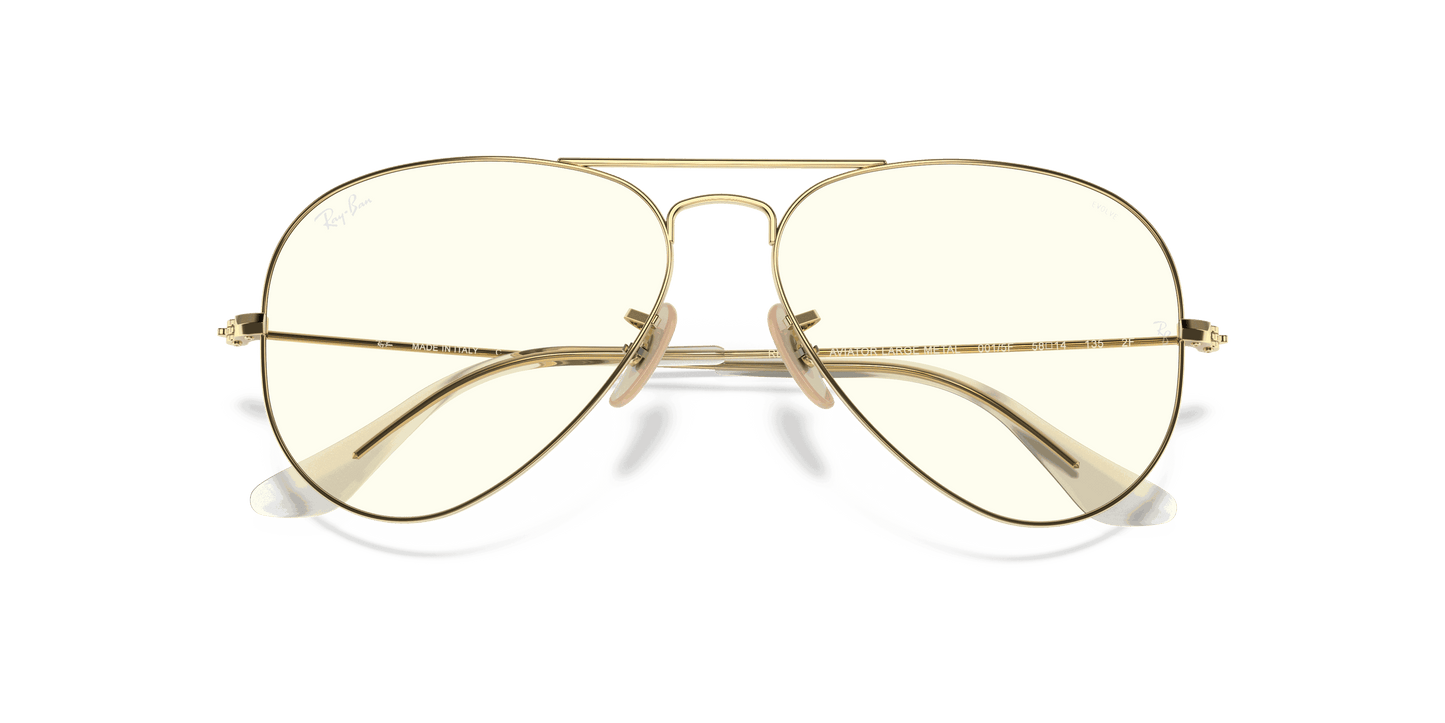 [Clear Grey Lenses, Polished Arista Gold Frame]