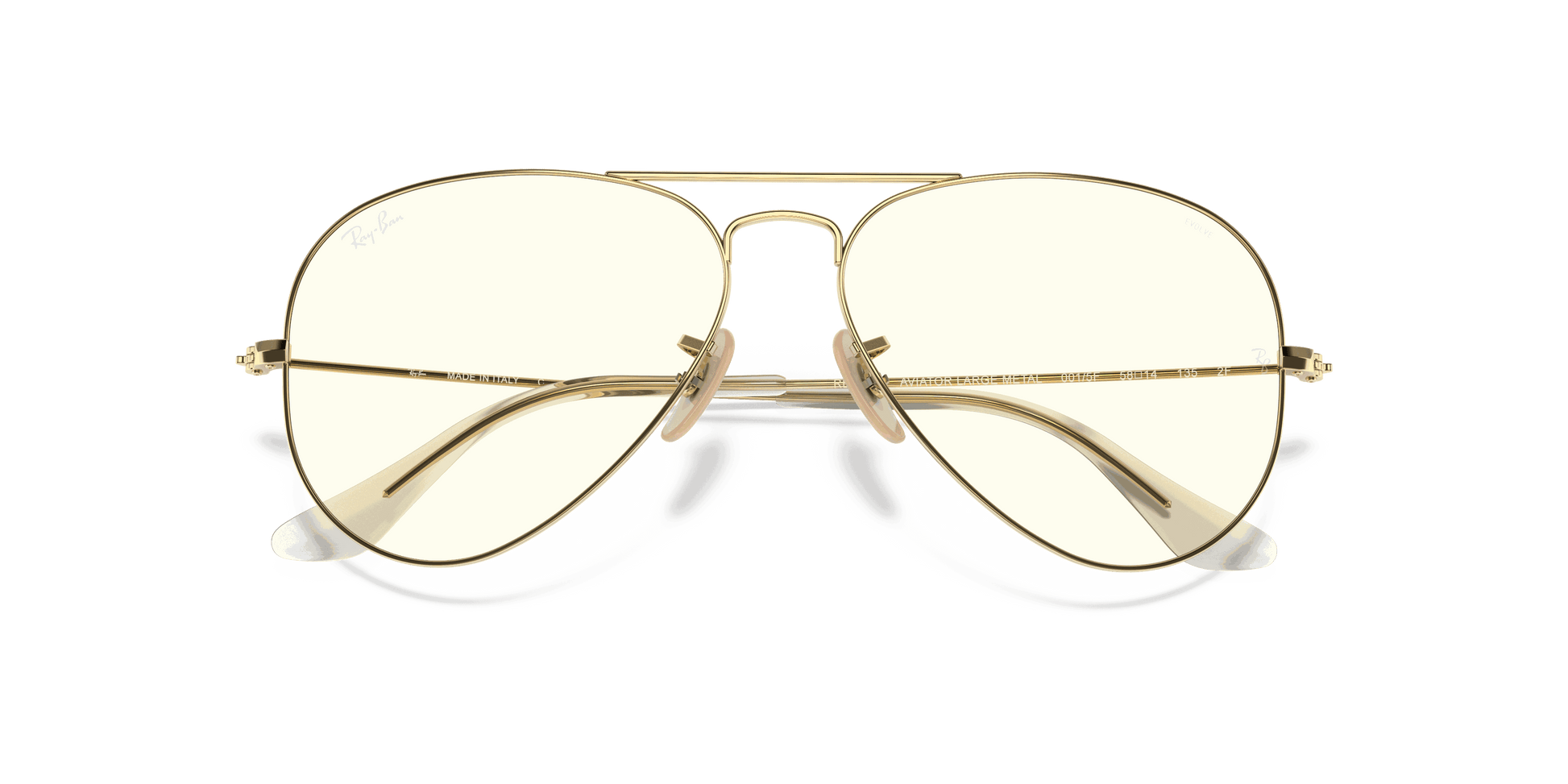 [Clear Grey Lenses, Polished Arista Gold Frame]