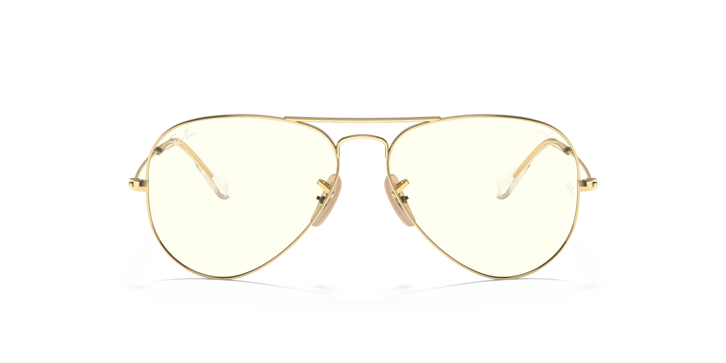 [Clear Grey Lenses, Polished Arista Gold Frame]