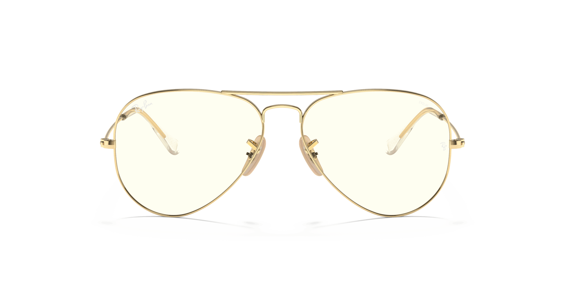 [Clear Grey Lenses, Polished Arista Gold Frame]