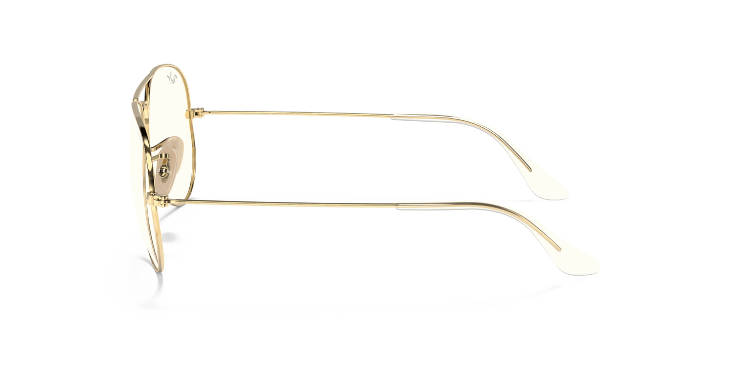 [Clear Grey Lenses, Polished Arista Gold Frame]