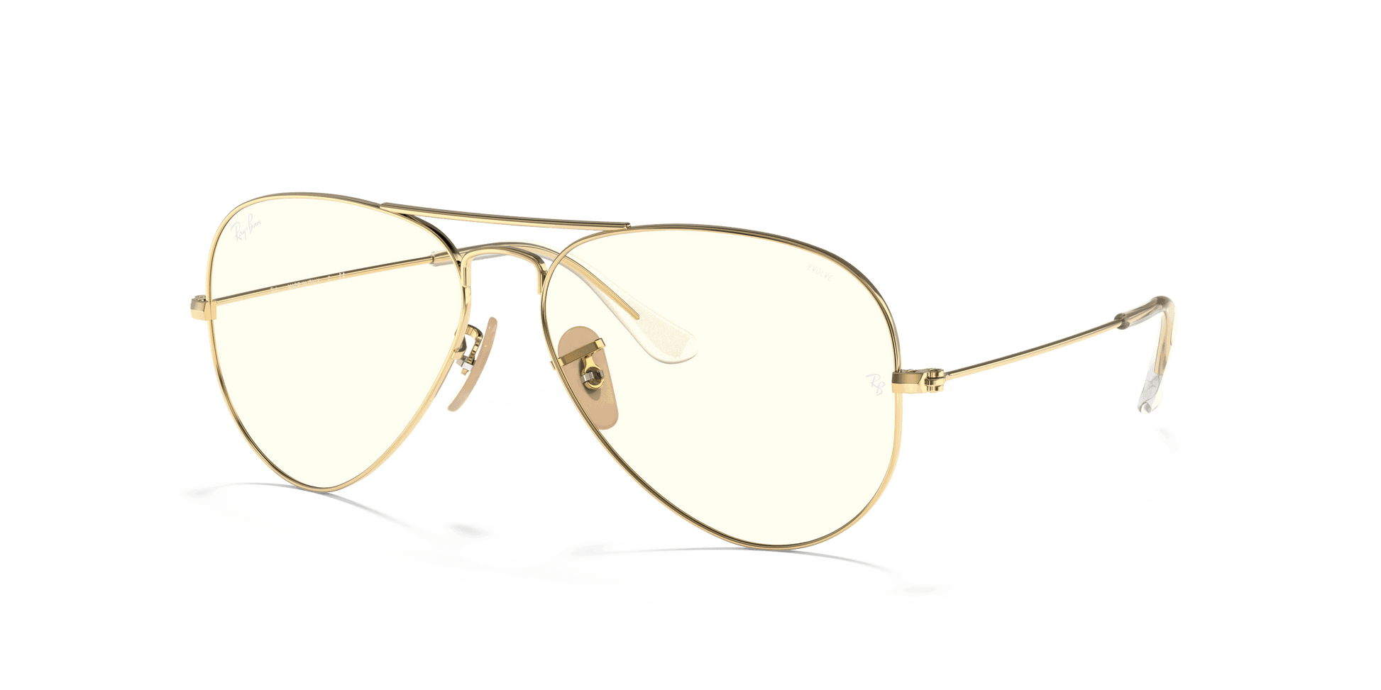 [Clear Grey Lenses, Polished Arista Gold Frame]