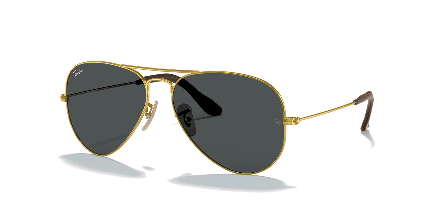 [Blue/Grey Classic Lenses, Polished Arista Gold Frame]