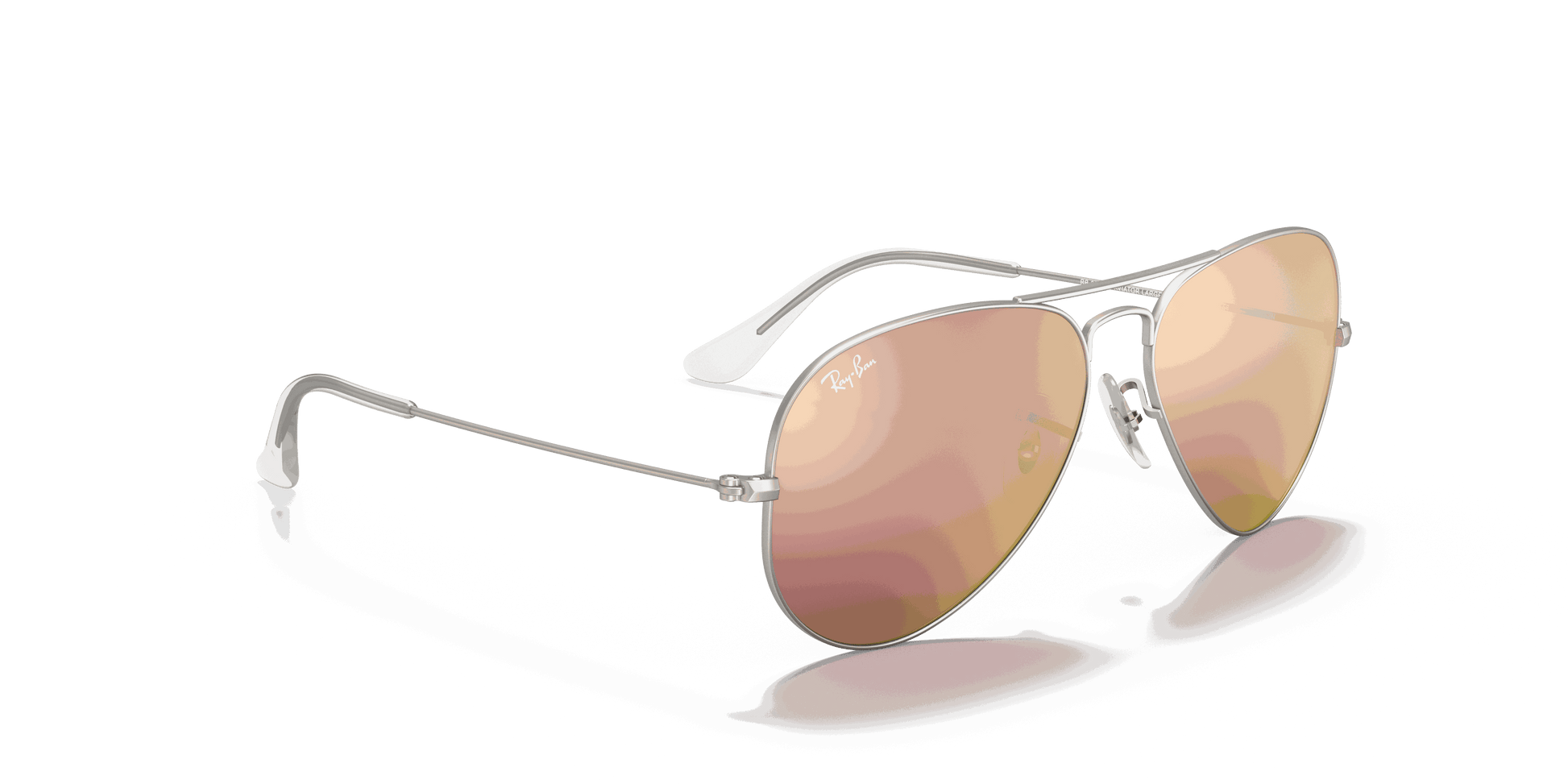 [Copper Flash Lenses, Matte Silver Frame]