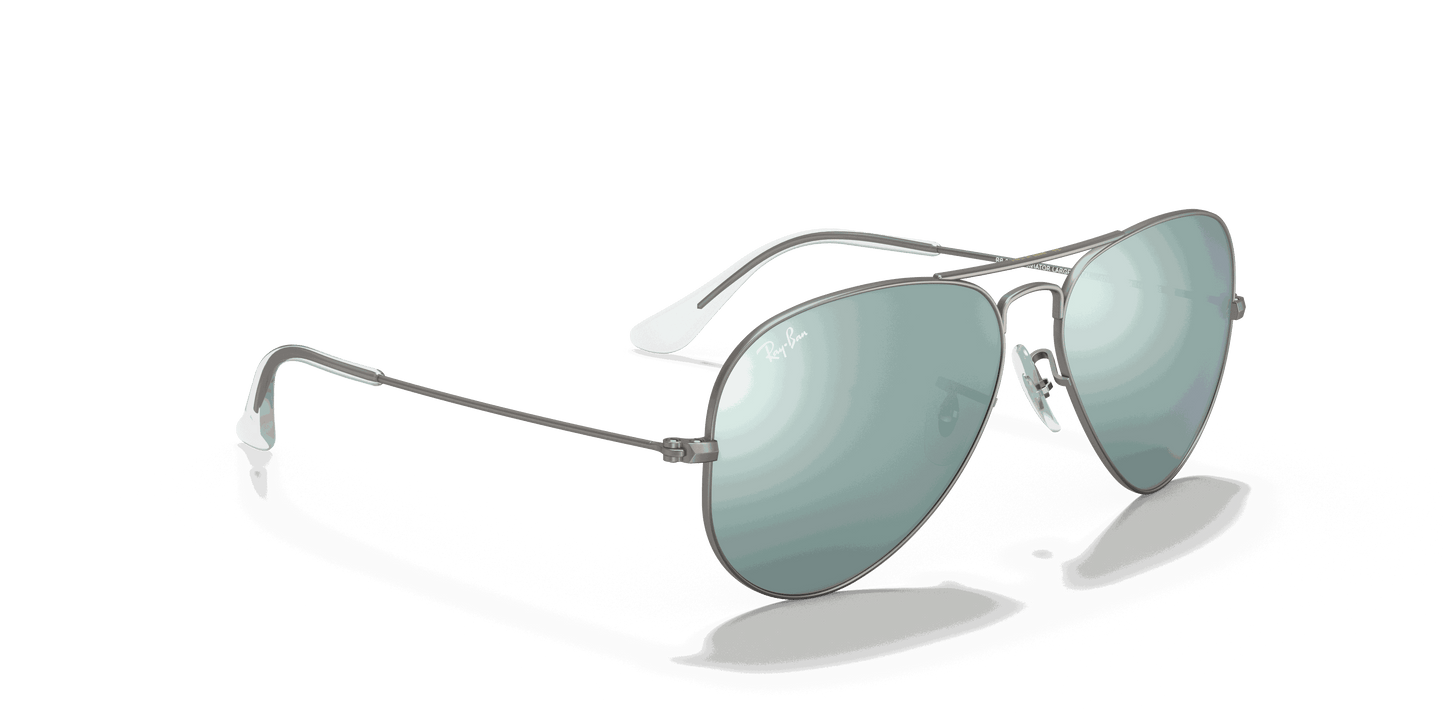 [Silver Flash Lenses, Matte Gunmetal Frame]