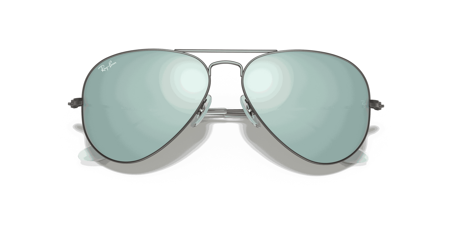 [Silver Flash Lenses, Matte Gunmetal Frame]
