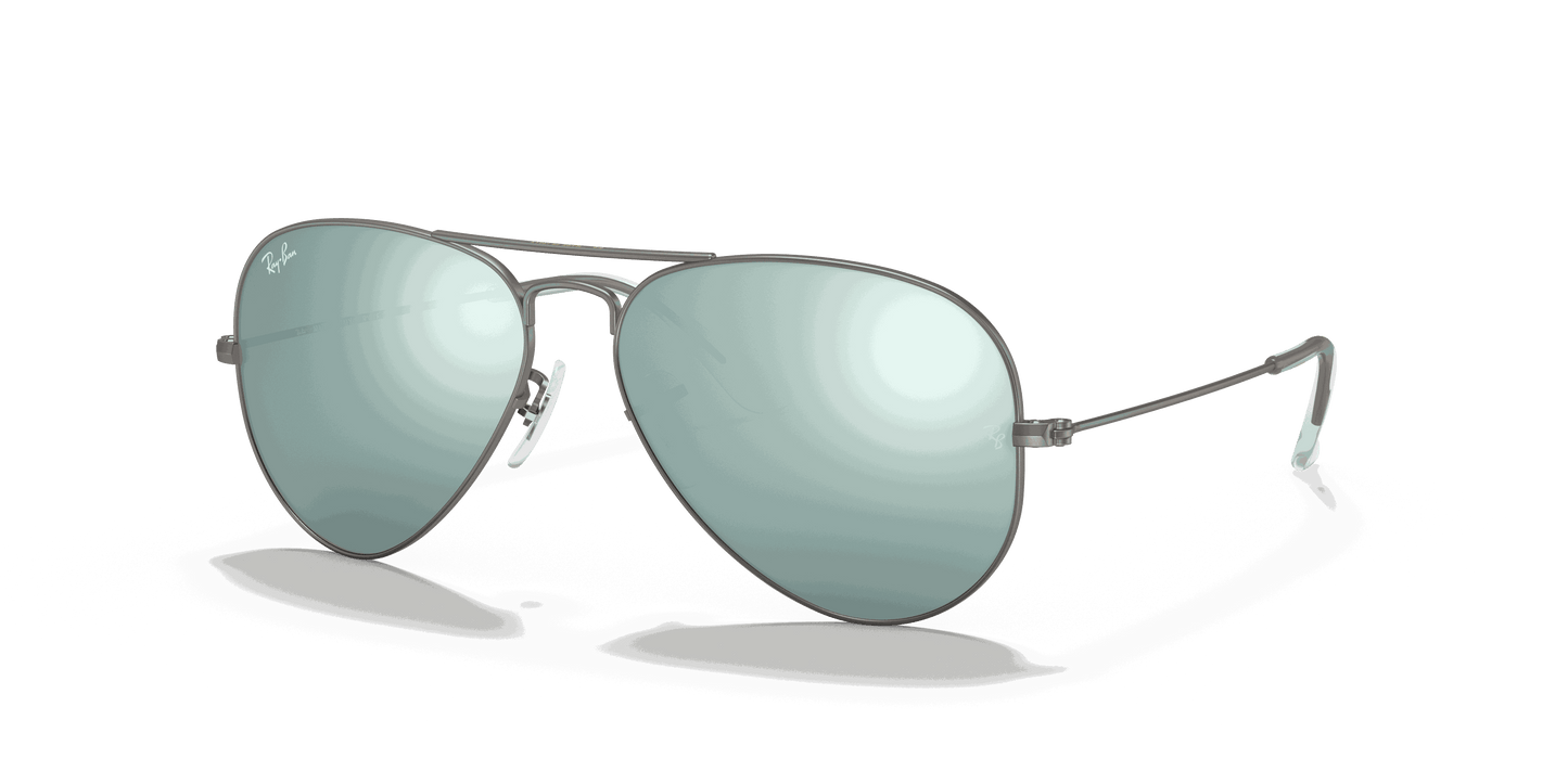 [Silver Flash Lenses, Matte Gunmetal Frame]