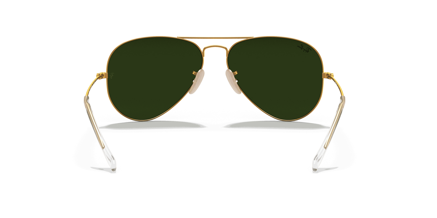 [Blue Flash Lenses, Matte Gold Frame]