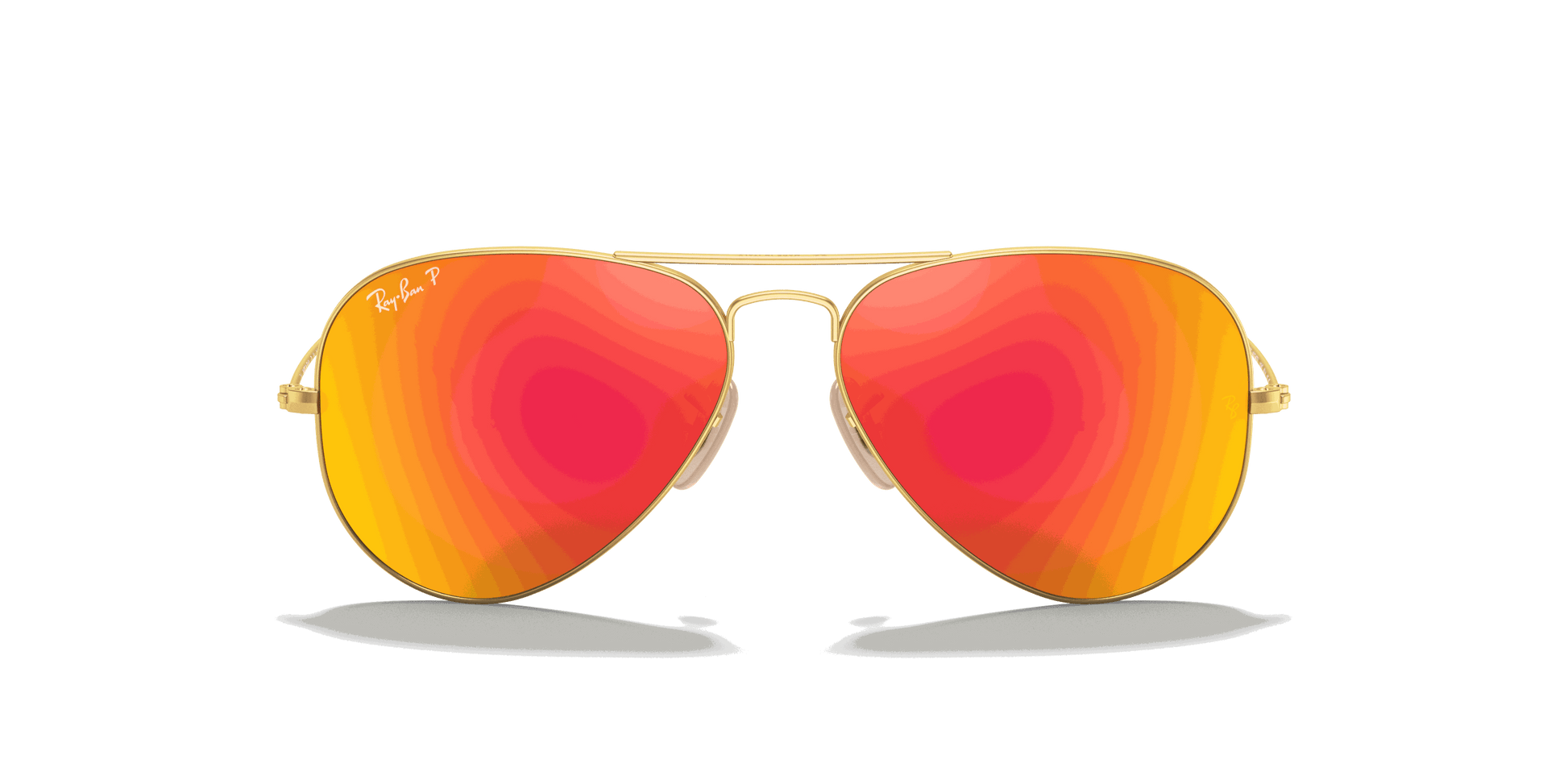 [Orange Flash Lenses, Matte Gold Frame]