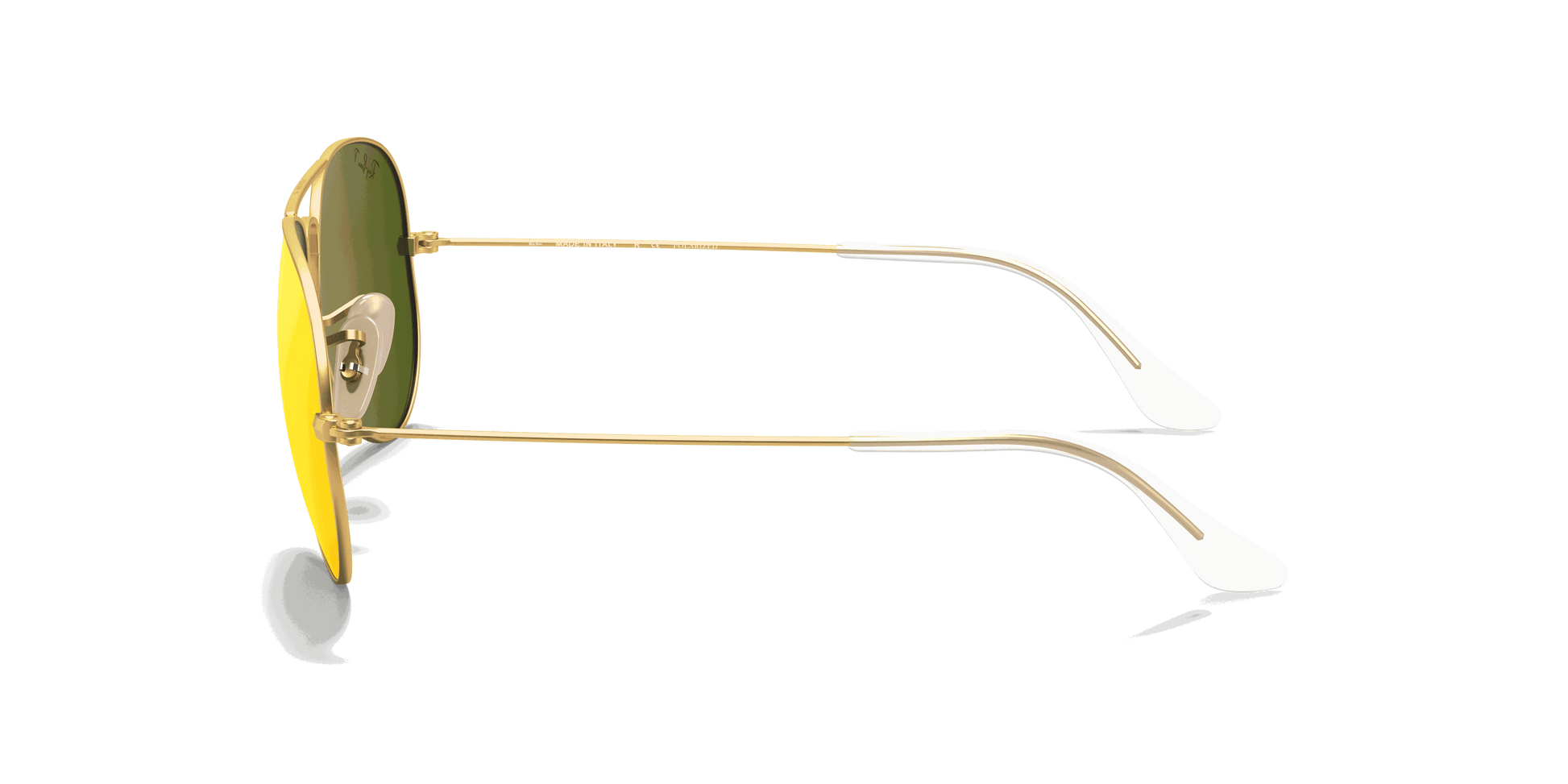 [Orange Flash Lenses, Matte Gold Frame]