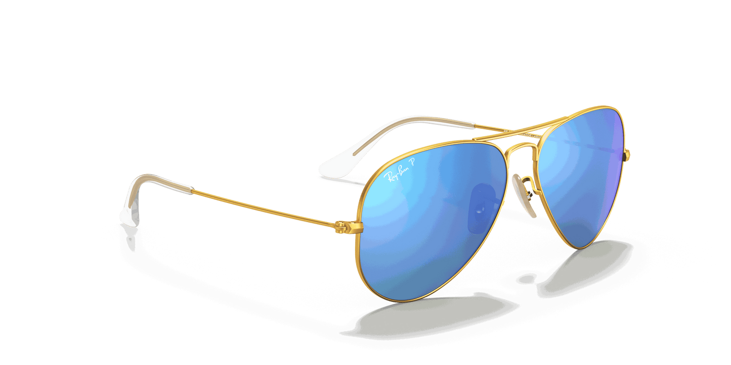 [Blue Lenses, Matte Gold Frame]
