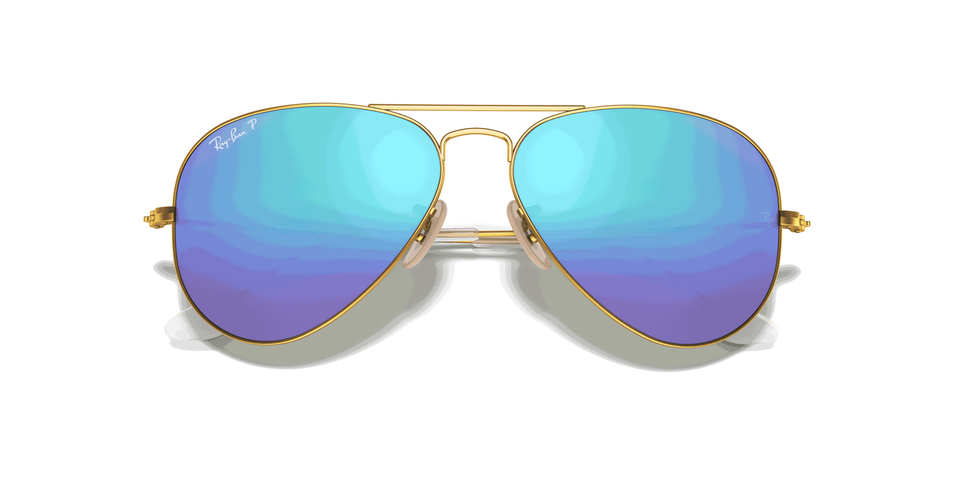 [Blue Lenses, Matte Gold Frame]
