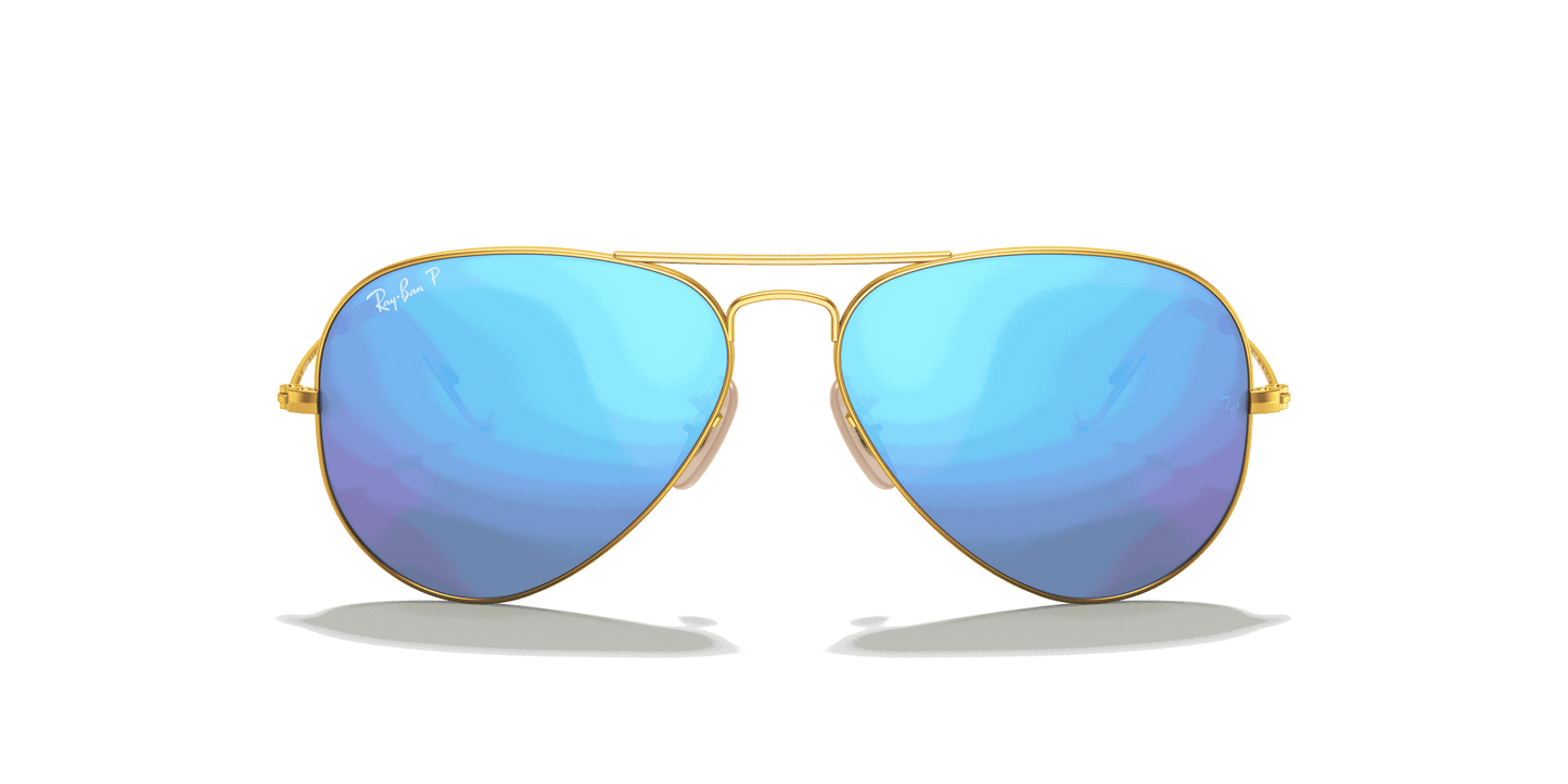 [Blue Lenses, Matte Gold Frame]
