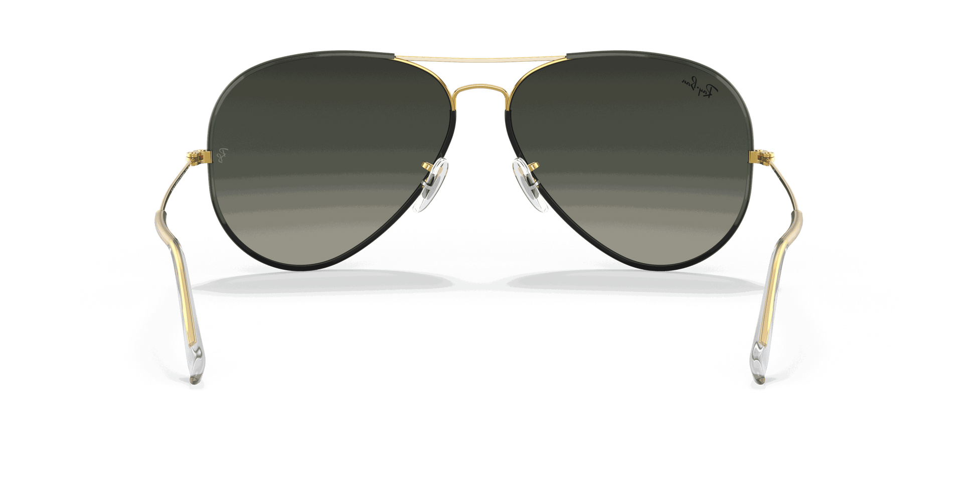 [Grey Gradient Lenses, Polished Black On Gold Frame]