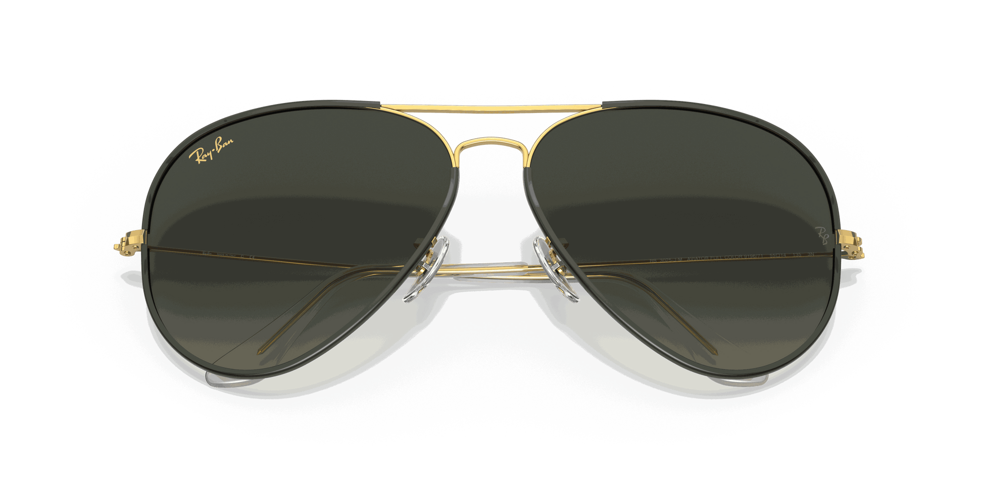 [Grey Gradient Lenses, Polished Black On Gold Frame]