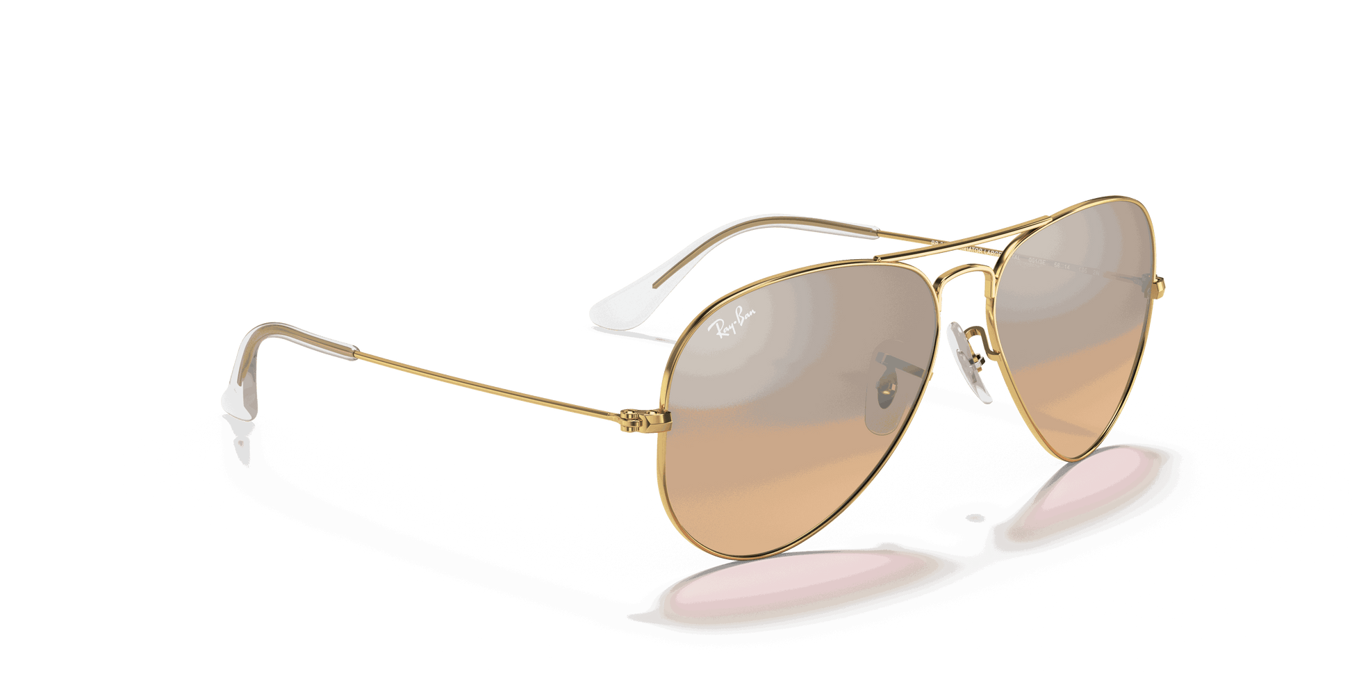 [Silver/Pink Lenses, Polished Arista Gold Frame]