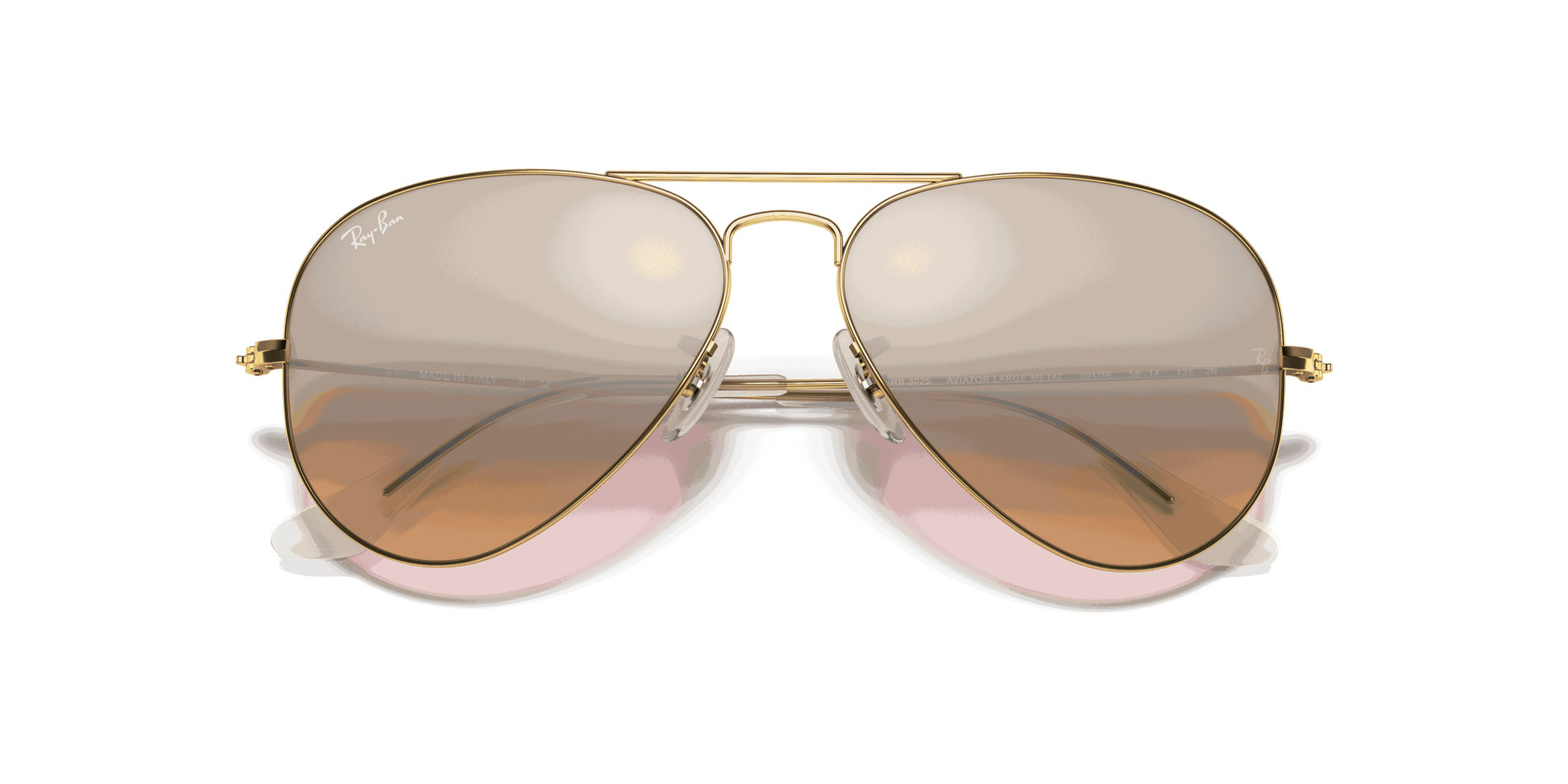[Silver/Pink Lenses, Polished Arista Gold Frame]