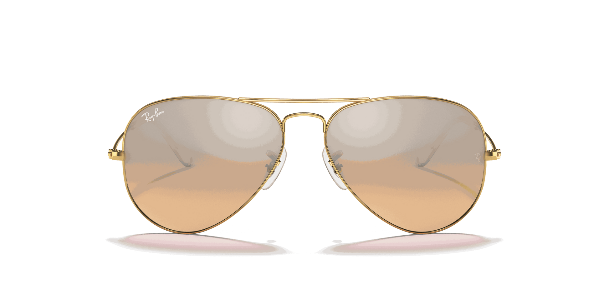 [Silver/Pink Lenses, Polished Arista Gold Frame]