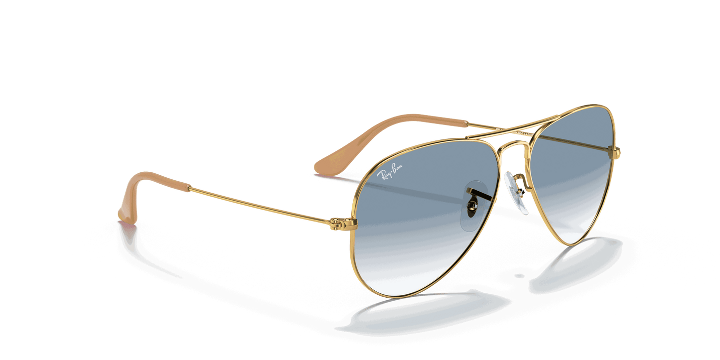 [Light Blue Lenses, Polished Arista Gold Frame]