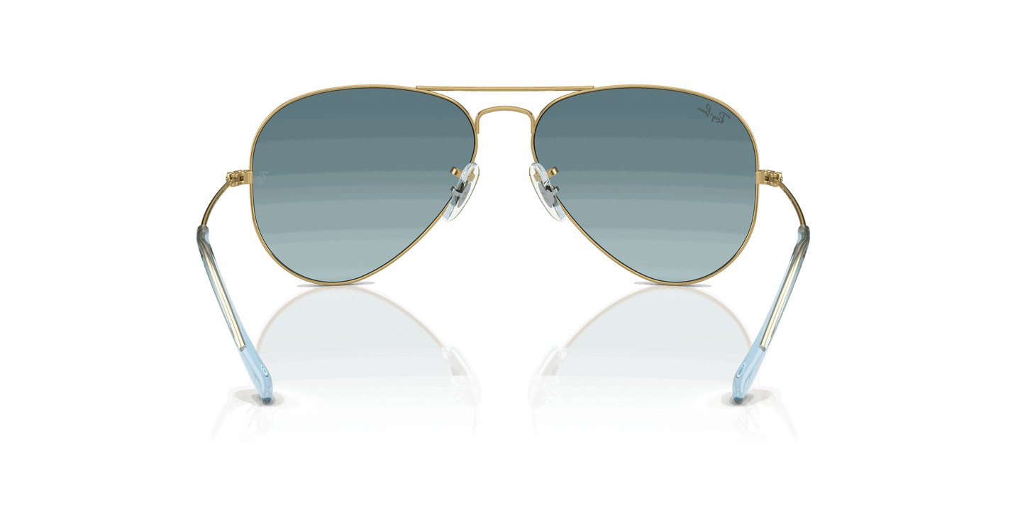 [Blue Lenses, Polished Gold Frame]