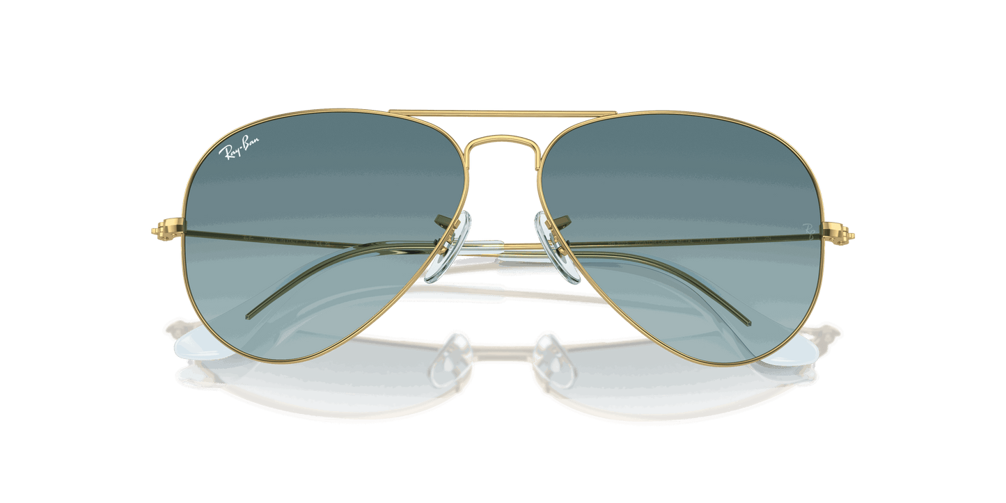 [Blue Lenses, Polished Gold Frame]