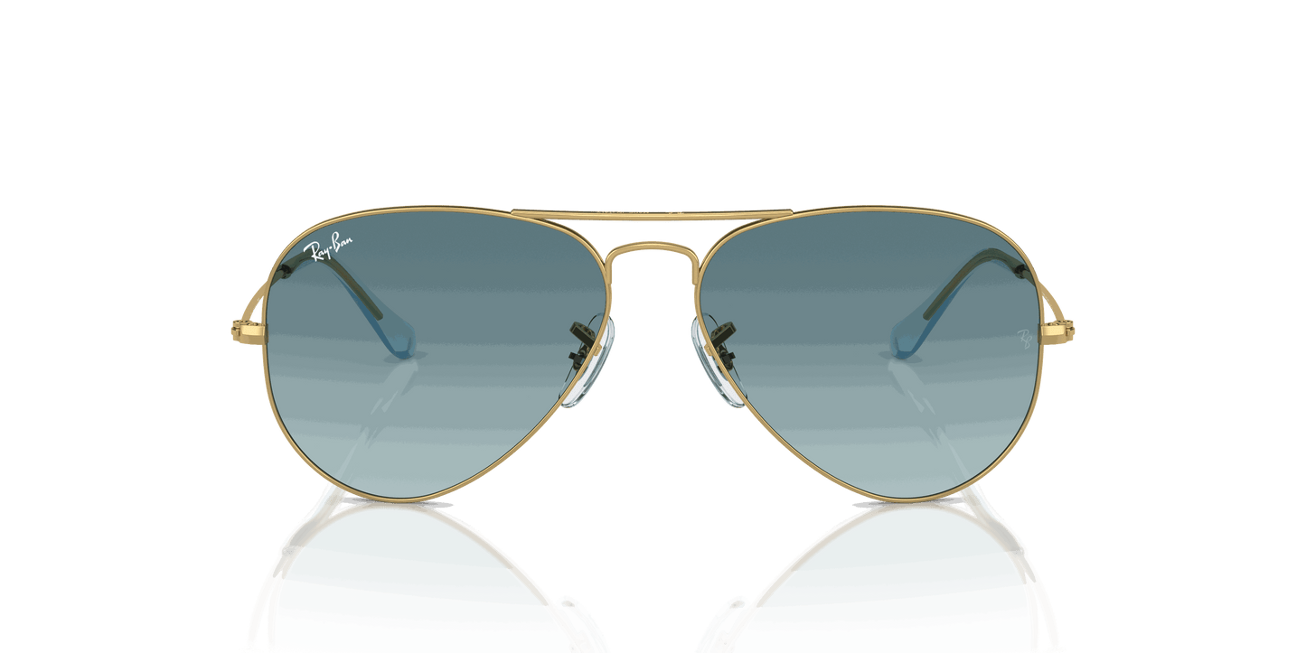 [Blue Lenses, Polished Gold Frame]